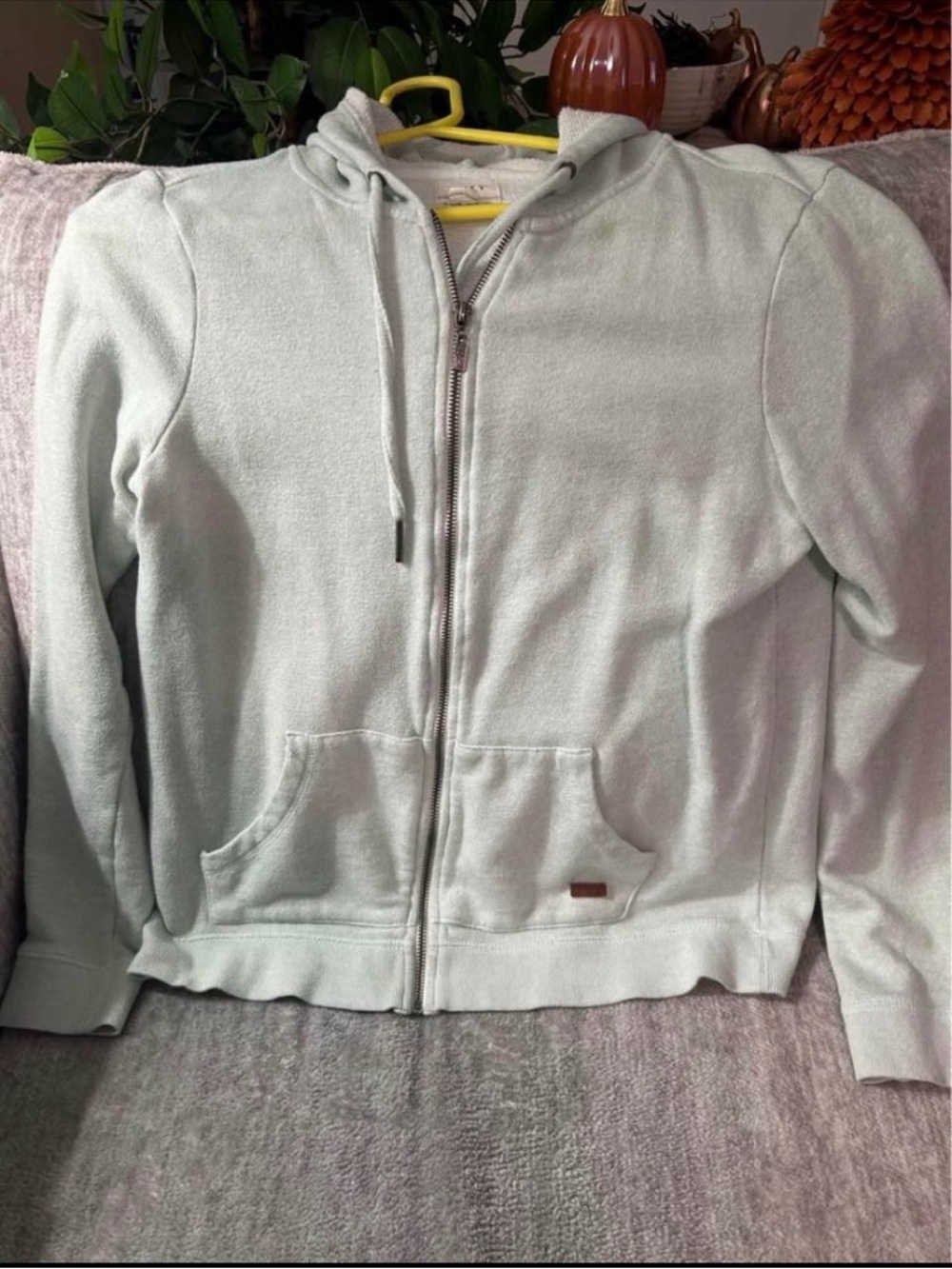 ROXY- Light Mint Zip-Up Hoodie Jacket for Women size XL